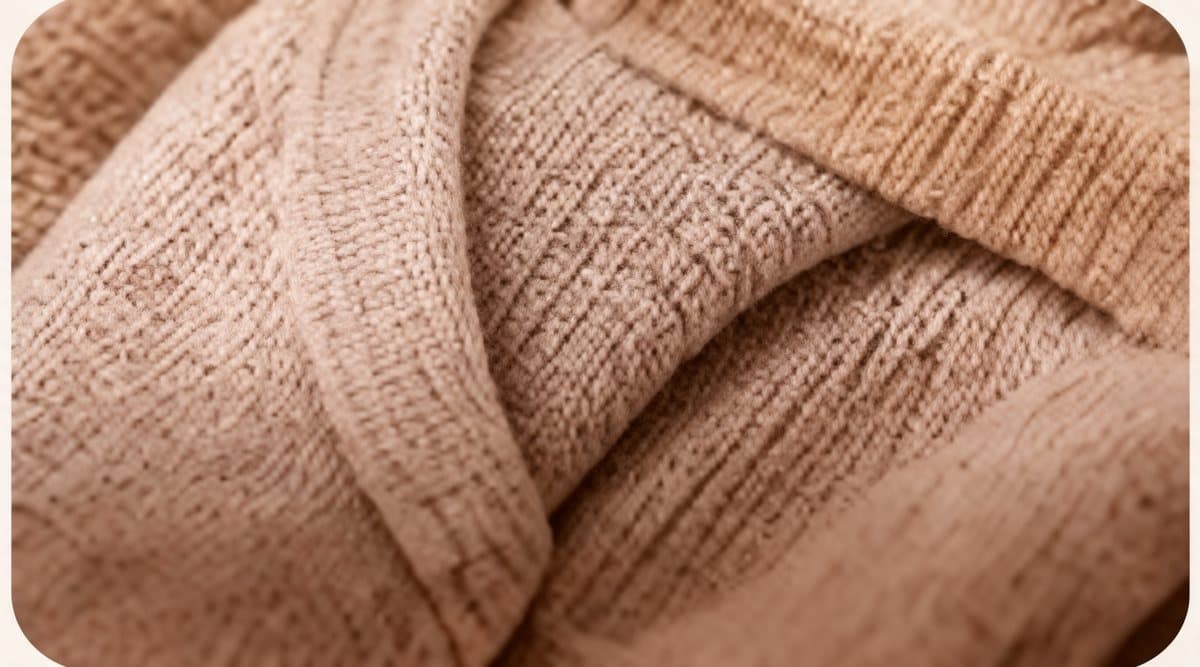 Soft beige knitwear
